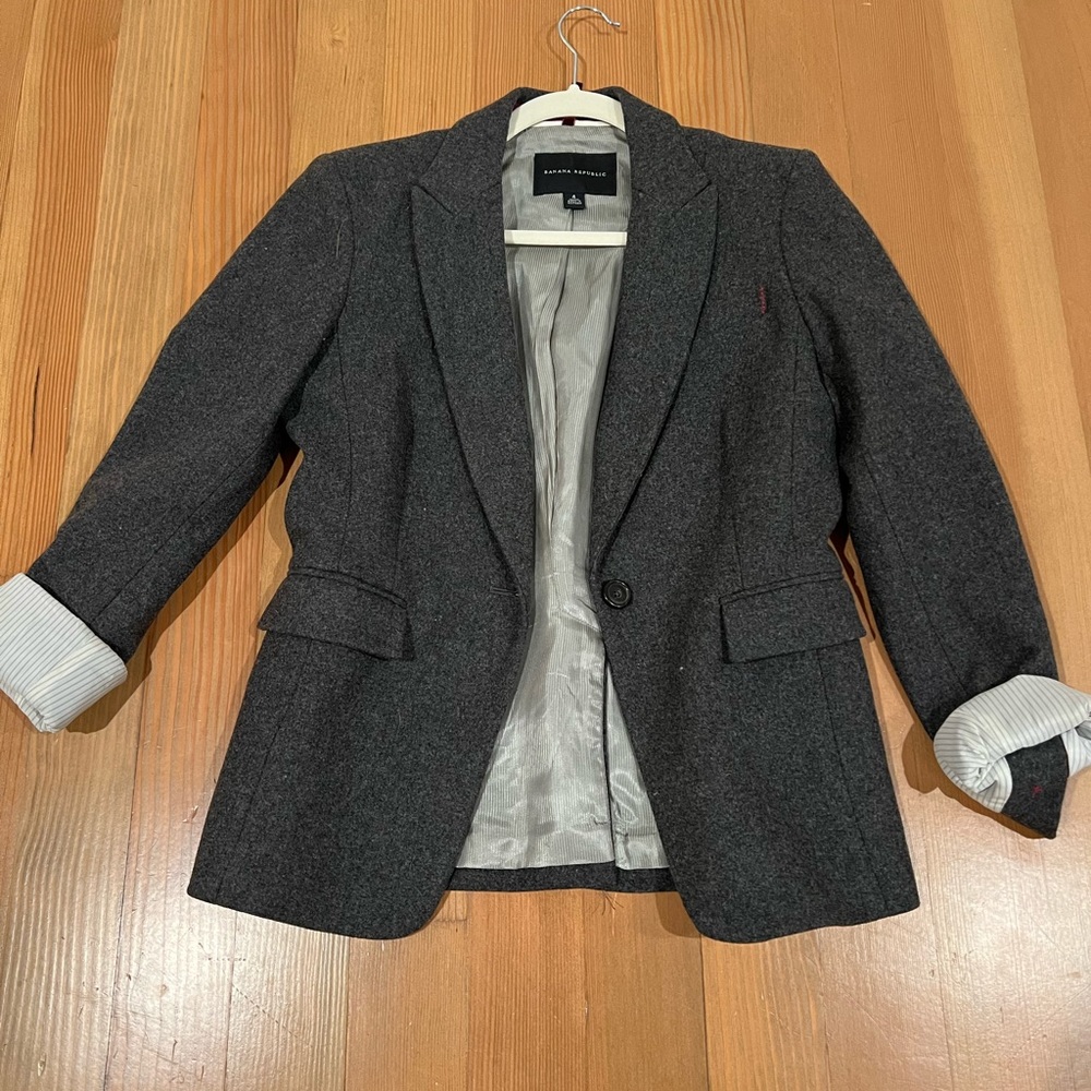 Dark grey wool blazer